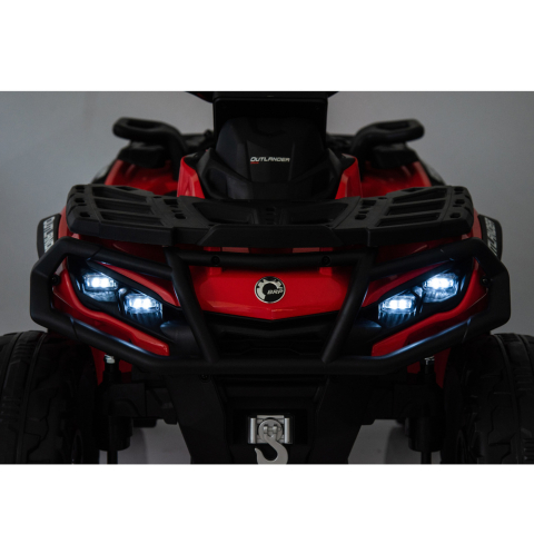 ATV electric pentru 2 copii Can Am Outlender 800W 24V Bombardier, culoare rosie [14]