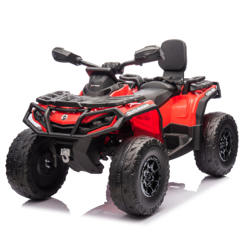ATV electric pentru 2 copii Can Am Outlender 800W 24V Bombardier, culoare rosie [0]