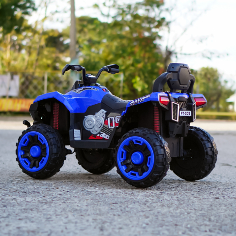 ATV electric copii 3-9 ani, 140W baterie 12V, albastru, 4x4 [5]