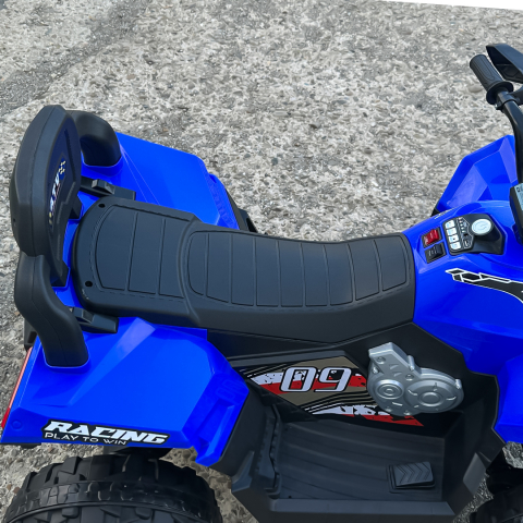ATV electric copii 3-9 ani, 140W baterie 12V, albastru, 4x4 [12]