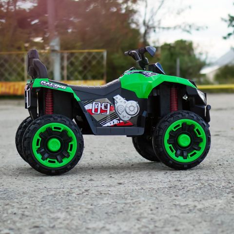 ATV electric copii 3-9 ani, 140W baterie 12V, verde, 4x4 [10]