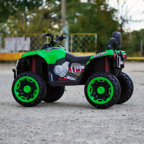 ATV electric copii 3-9 ani, 140W baterie 12V, verde, 4x4 [6]