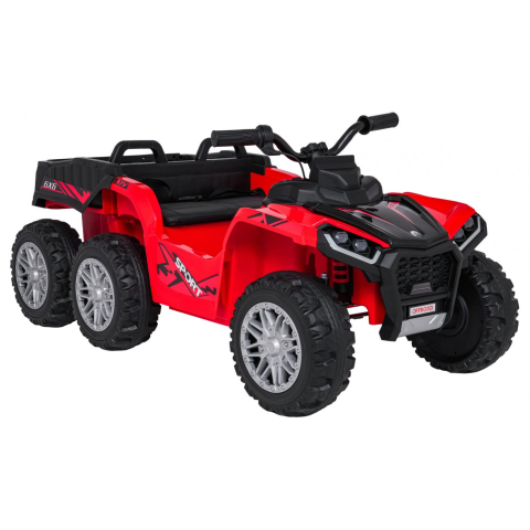 ATV electric pentru copii 2-6 ani, Kinderauto FarmQuad 6x6, 180W, 12V 14AH, roti EVA, culoare rosie [2]