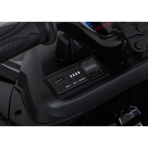 ATV electric pentru copii 2-6 ani, Kinderauto FarmQuad 6x6, 180W, 12V 14AH, roti EVA, culoare neagra [16]