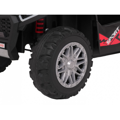 ATV electric pentru copii 2-6 ani, Kinderauto FarmQuad 6x6, 180W, 12V 14AH, roti EVA, culoare neagra [26]