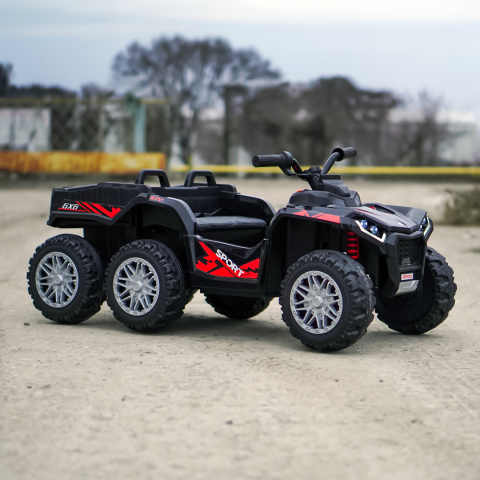 ATV electric pentru copii 2-6 ani, Kinderauto FarmQuad 6x6, 180W, 12V 14AH, roti EVA, negru [7]