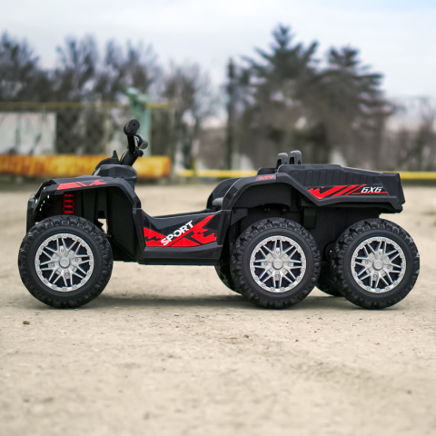 ATV electric pentru copii 2-6 ani, Kinderauto FarmQuad 6x6, 180W, 12V 14AH, roti EVA, negru [3]