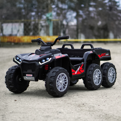 ATV electric pentru copii 2-6 ani, Kinderauto FarmQuad 6x6, 180W, 12V 14AH, roti EVA, negru [1]