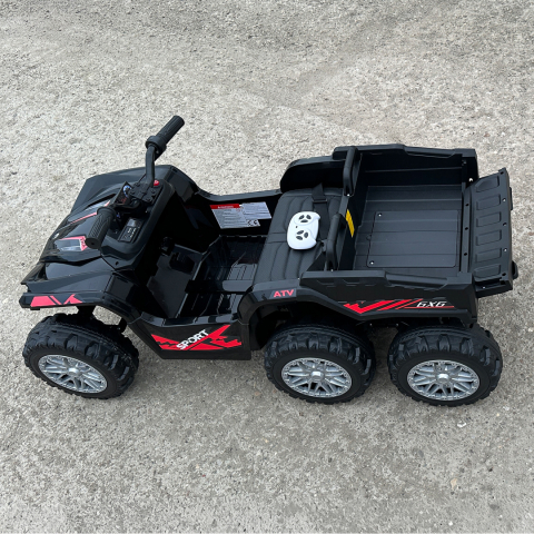 ATV electric pentru copii 2-6 ani, Kinderauto FarmQuad 6x6, 180W, 12V 14AH, roti EVA, negru [9]