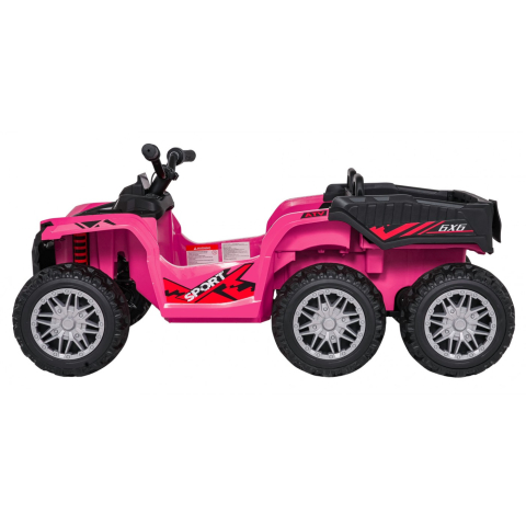 ATV electric pentru copii 2-6 ani, Kinderauto FarmQuad 6x6, 180W, 12V 14AH, roti EVA, culoare roz [5]