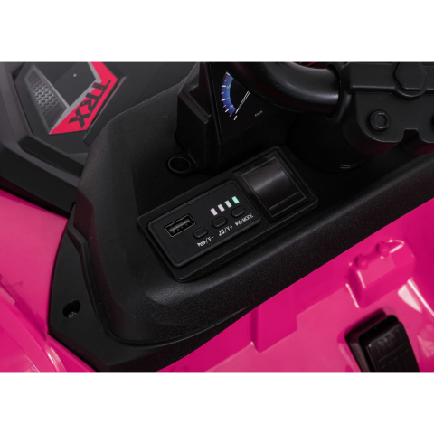 ATV electric pentru copii 2-6 ani, Kinderauto FarmQuad 6x6, 180W, 12V 14AH, roti EVA, culoare roz [15]