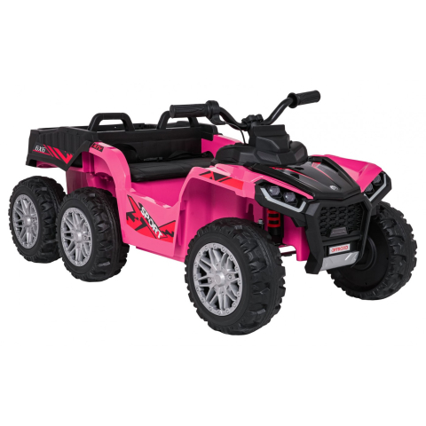 ATV electric pentru copii 2-6 ani, Kinderauto FarmQuad 6x6, 180W, 12V 14AH, roti EVA, culoare roz [2]