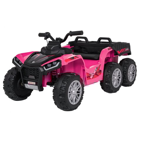 Masinute electrice - ATV electric pentru copii 2-6 ani, Kinderauto FarmQuad 6x6, 180W, 12V 14AH, roti EVA, culoare roz