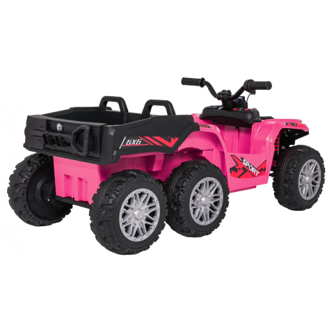 ATV electric pentru copii 2-6 ani, Kinderauto FarmQuad 6x6, 180W, 12V 14AH, roti EVA, culoare roz [9]