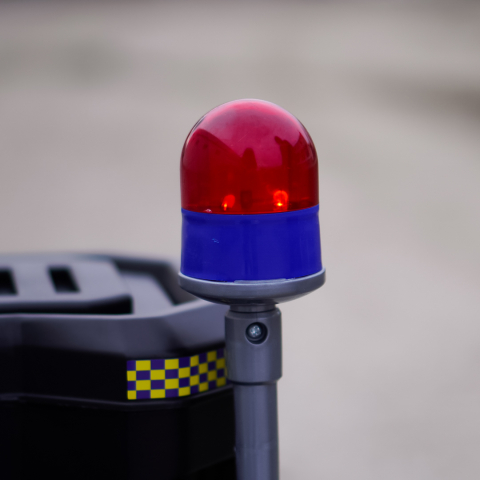 ATV electric pentru copii 3-6 ani, Kinderauto Police, 80W, 12V 7Ah, echipare premium, alb [15]