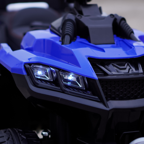ATV electric pentru copii 3-6 ani, Kinderauto Police, 80W, 12V 7Ah, echipare premium, albastru [10]