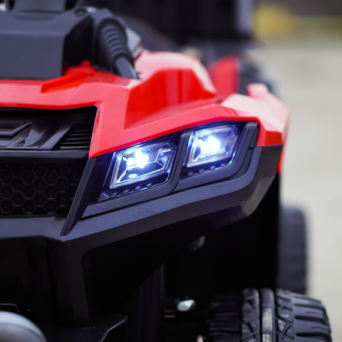 ATV electric pentru copii 3-6 ani, Kinderauto Police, 80W, 12V 7Ah, echipare premium, rosu [13]