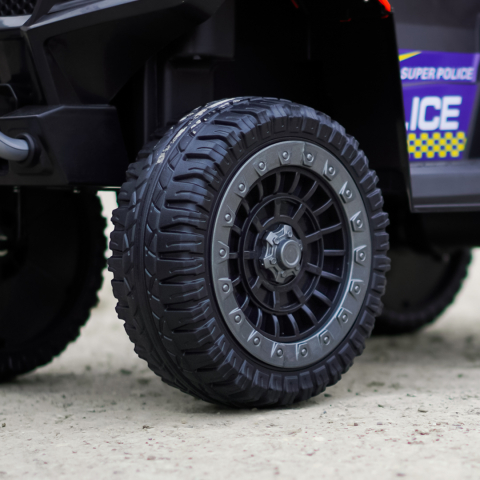 ATV electric pentru copii 3-6 ani, Kinderauto Police, 80W, 12V 7Ah, echipare premium, rosu [11]