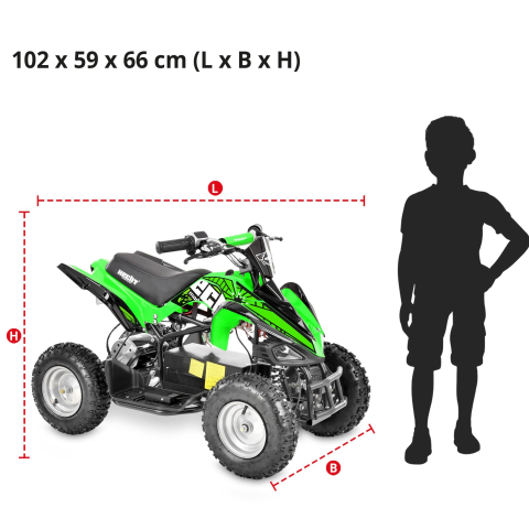 ATV electric pentru copii Kinder ECORaptor,VERDE [8]