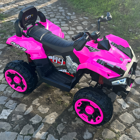 ATV electric pentru 2 copii Kinderauto SuperOffroad V2 4x4 140W 12V 7Ah, roz [15]