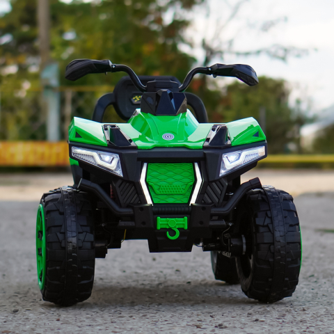 ATV electric copii 3-9 ani, 180W baterie 12V, verde, 4x4 [2]