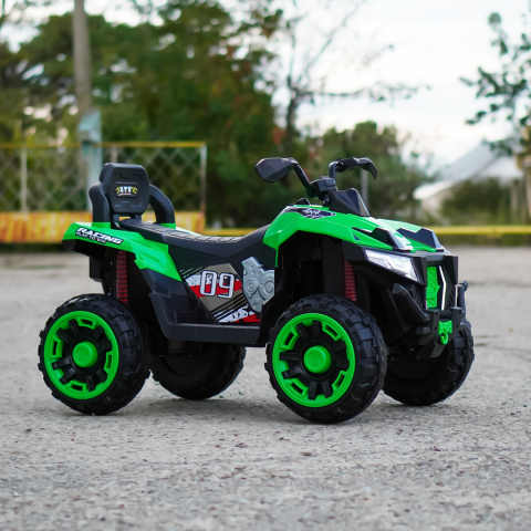 ATV electric copii 3-9 ani, 180W baterie 12V, verde, 4x4 [11]