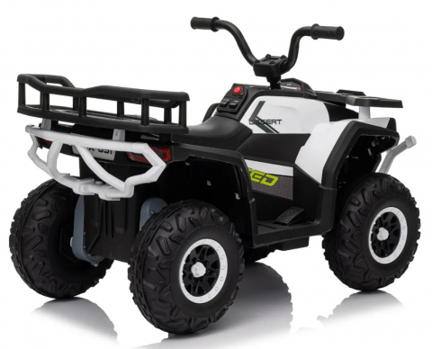 ATV electric pentru copii intre 2 si 5 ani, model Mini Desert, 120W 12V, bluetooth, alb [1]