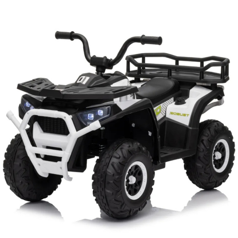 Masinute electrice - ATV electric pentru copii intre 2 si 5 ani, model Mini Desert, 120W 12V, bluetooth, alb