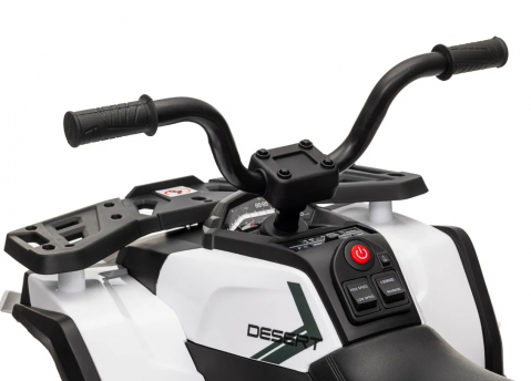 ATV electric pentru copii intre 2 si 5 ani, model Mini Desert, 120W 12V, bluetooth, alb [2]