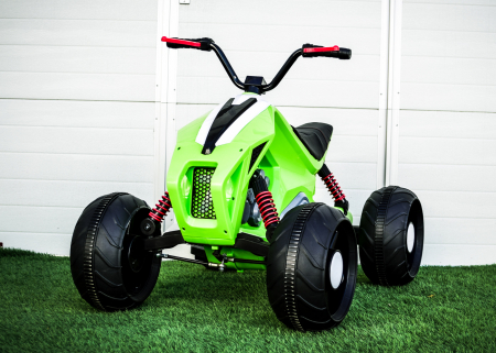 ATV electric pentru copii Kinderauto BJ718 90W 12V cu scaun tapitat culoare Verde [7]