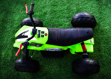 ATV electric pentru copii Kinderauto BJ718 90W 12V cu scaun tapitat culoare Verde [16]