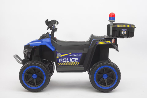 ATV electric pentru copii 3-6 ani, Kinderauto Police, 80W, 12V 7Ah, echipare premium, albastru [3]