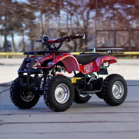 ATV electric pentru copii Kinderauto RedSpider Quad 1000W 36V 12Ah, culoare rosie [6]