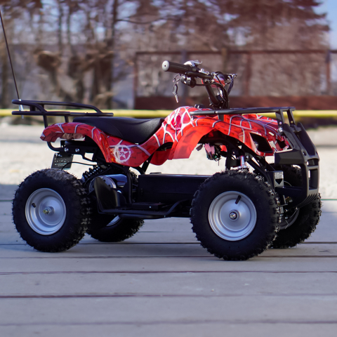 ATV electric pentru copii Kinderauto RedSpider Quad 1000W 36V 12Ah, culoare rosie [2]