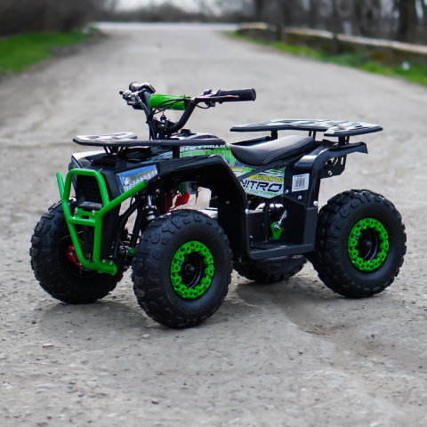 ATV electric pentru copii NITRO Nerino 1000W 48V BTF Tire XL, Verde [6]