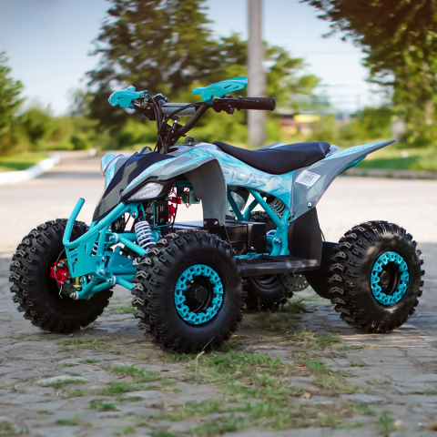 ATV electric pentru copii NITRO Replay Sport 1200W 48V Snowy Tyre XL, Albastru [3]