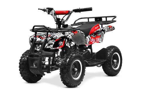 ATV & UTV Electrice - ATV electric pentru copii NITRO Torino Quad 1000W 36V 12Ah, Snowy tyres, grafiti white