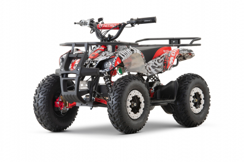 ATV & UTV Electrice - ATV electric pentru copii NITRO Torino Quad 1200W 48V Big Tyre, culoare White Grafiti