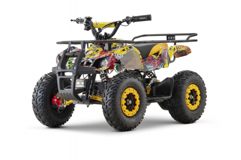 ATV & UTV Electrice - ATV electric pentru copii NITRO Torino Quad 1200W 48V Big Tyre, culoare Yellow Grafiti