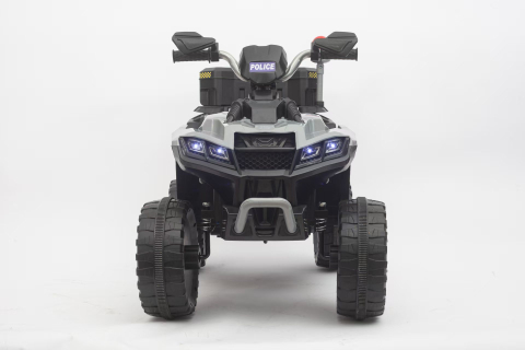 ATV electric pentru copii 3-6 ani, Kinderauto Police, 80W, 12V 7Ah, echipare premium, gri [2]