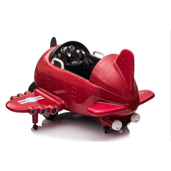 Avion electric pentru copii Eyas plane BJ20201 60W 12V, telecomanda, culoare Rosie [4]