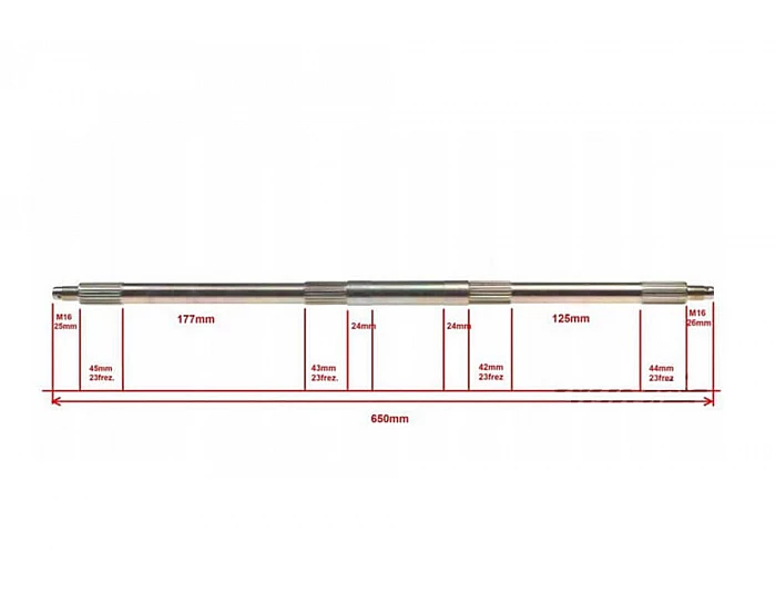 Ax spate 65cm pentru 110cc, 125cc, Quad electric [1]