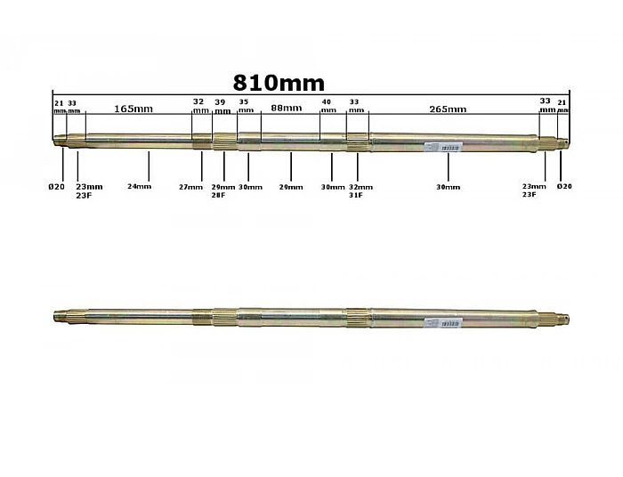 Piese & accesorii - Ax spate 81cm pentru 110cc, 125cc, Quad electric