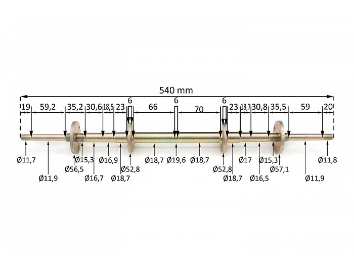 Piese & accesorii - Ax spate pentru 49cc, Mini Quad electric