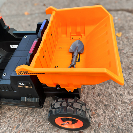 Basculanta electrica pentru 2 copii, Kinderauto BJDQ818 120W 12V 10Ah PREMIUM, culoare Galbena [15]