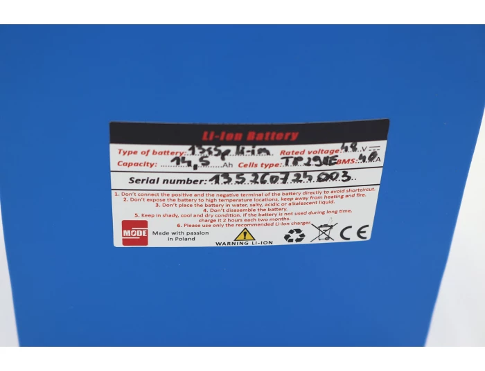 Baterie Li-ion de 48V 14,5Ah pentru bicicleta electrică Tiger 1300W de la Nitro Motors [4]