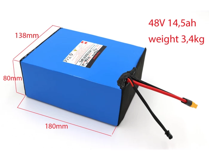 Piese & accesorii - Baterie Li-ion de 48V 14,5Ah pentru bicicleta electrică Tiger 1300W de la Nitro Motors
