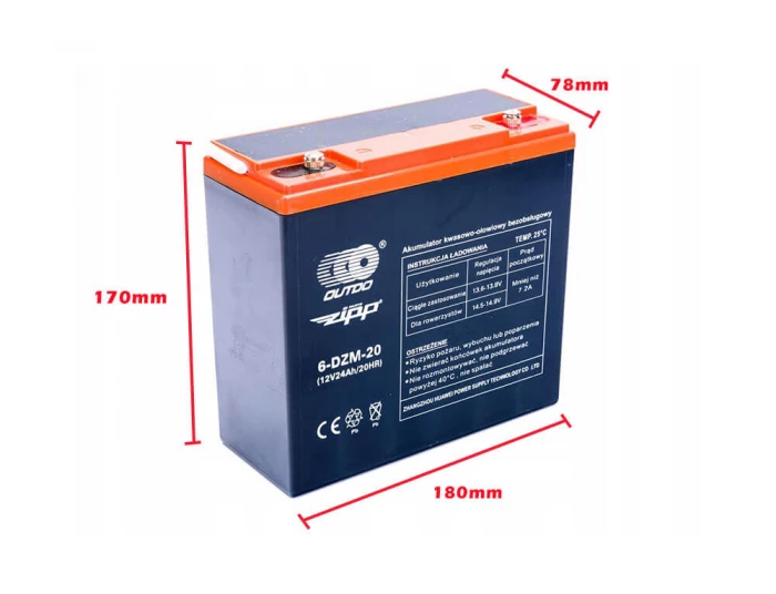 Piese & accesorii - Baterie Gel 12V 20Ah 6-DZM-20 pentru vehicule electrice - Quad, Pocket Bike, Scooter, Dirt Bike