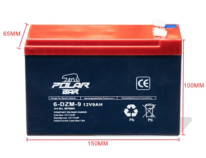 Piese & accesorii - Baterie Gel 9Ah 6-DZF-9 pentru Quad electric, Pocket Bike, Scooter, Dirt Bike