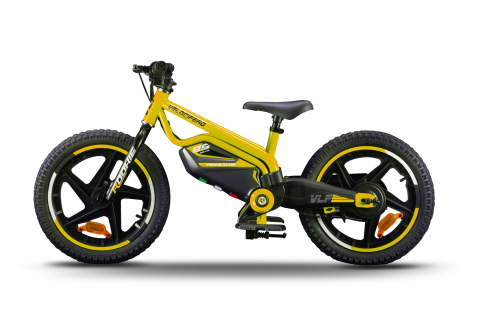 Motociclete electrice - Bicicleta electrica fara pedale, Velocifero 180W 24V Lithium , Roti 16 inch, galbena